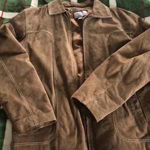 Men’s tan leather jacket